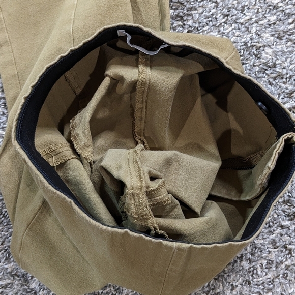 ✨3/$15 Everlane golden yellow / brown zip side pants 00 - Picture 12 of 14